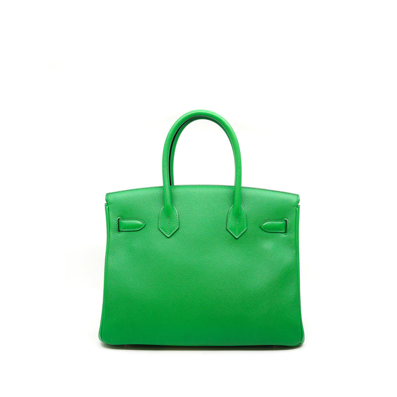 birkin 30cm epsom green phw R stamp