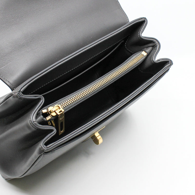 16 Top Handle Bag Small calfskin Grey GHW - L'UXE LINK