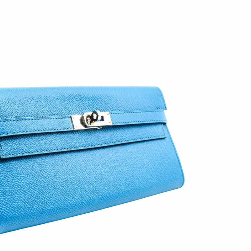 kelly long wallet 7w blue phw o stamp - L'UXE LINK