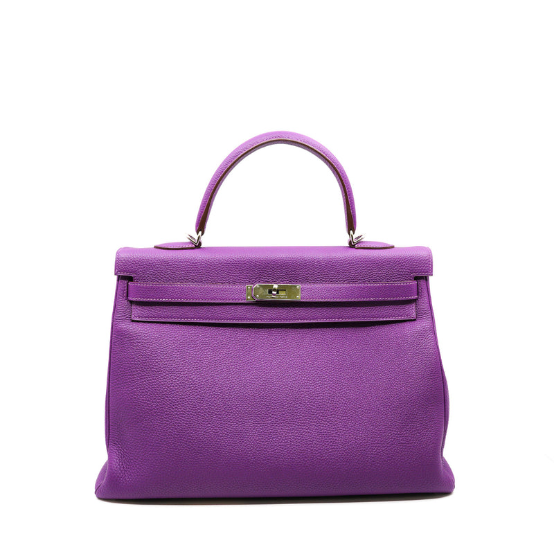 kelly 35cm togo purple phw R stamp - L'UXE LINK