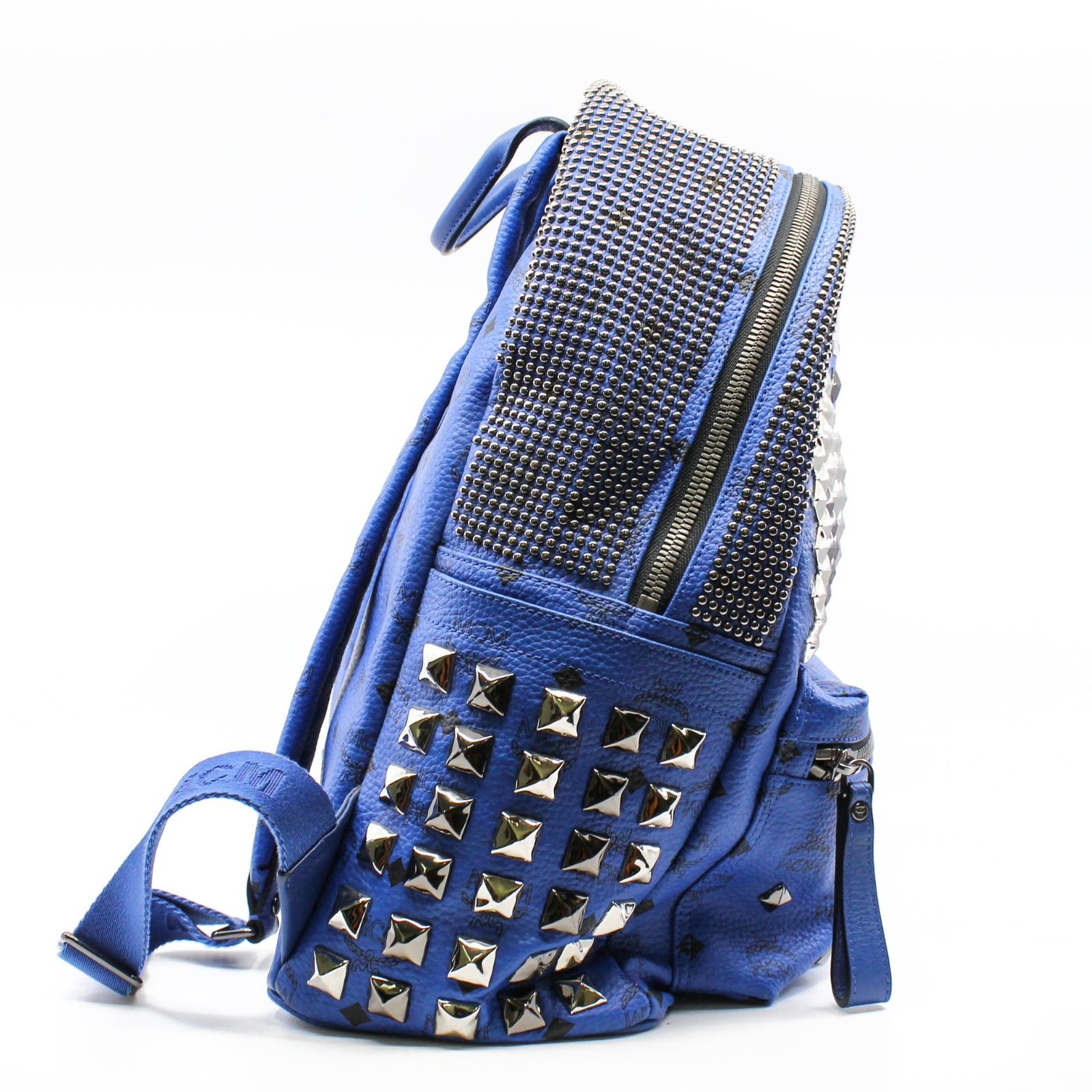 blue medium stud backpack – L'UXE LINK