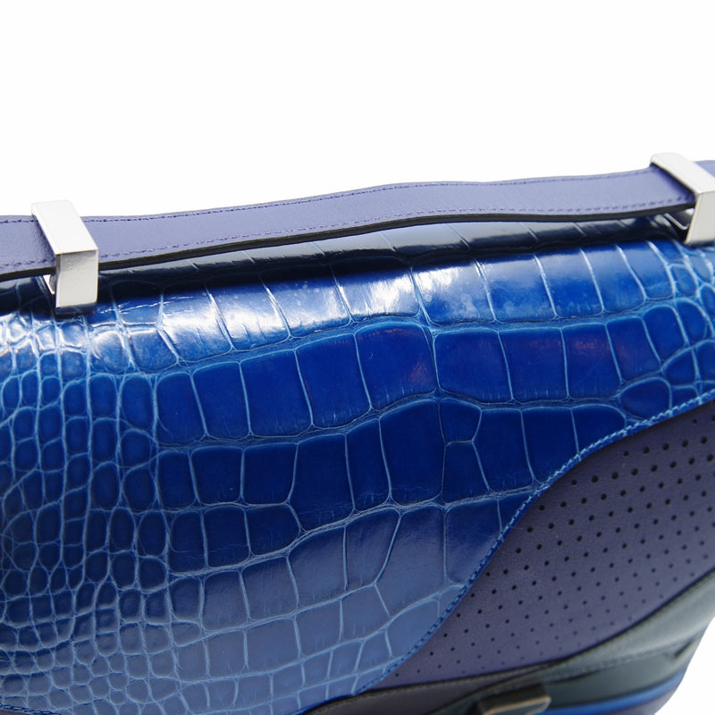 CONSTANCE 24 mix alligator navy purple SHW STAMP C - L'UXE LINK