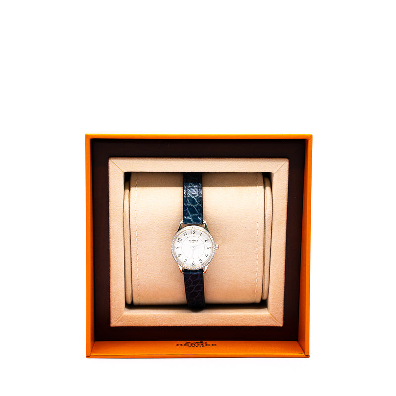 28mm small Arceau watch with diamond in green ccd band phw - L'UXE LINK