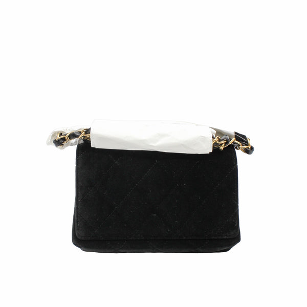velvet ctystal buckle cc black ghw seri l9 - L'UXE LINK