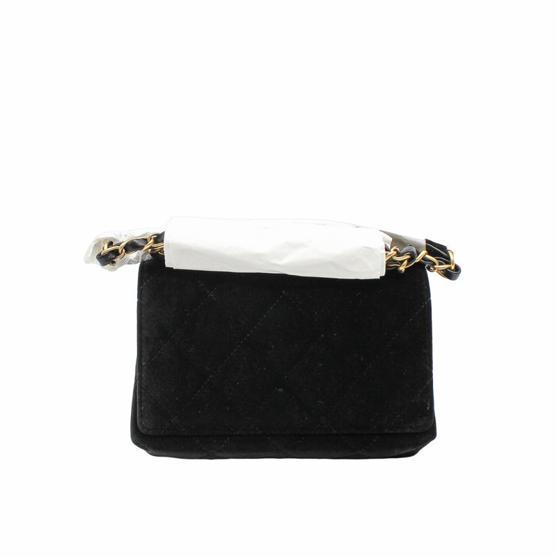 velvet ctystal buckle cc black ghw seri l9 - L'UXE LINK