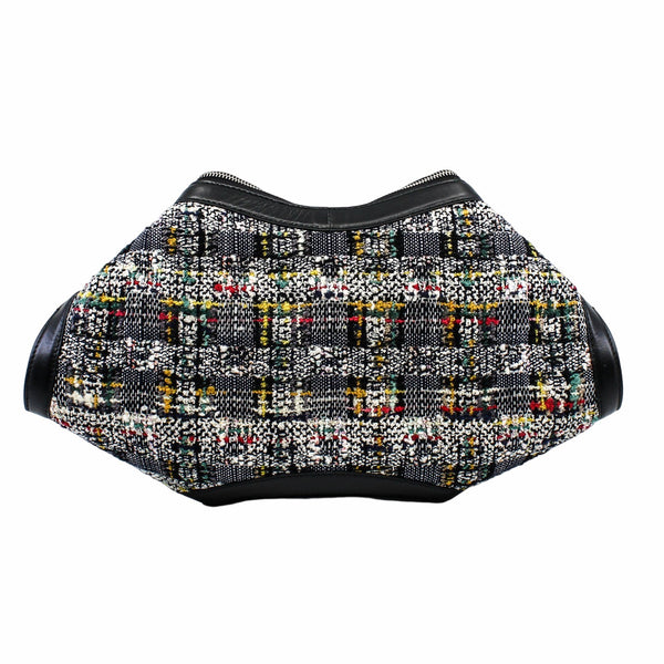 mcqueen wollen clutch fabric black phw - L'UXE LINK