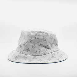 hat fabric  white mix blue logo cloth - L'UXE LINK