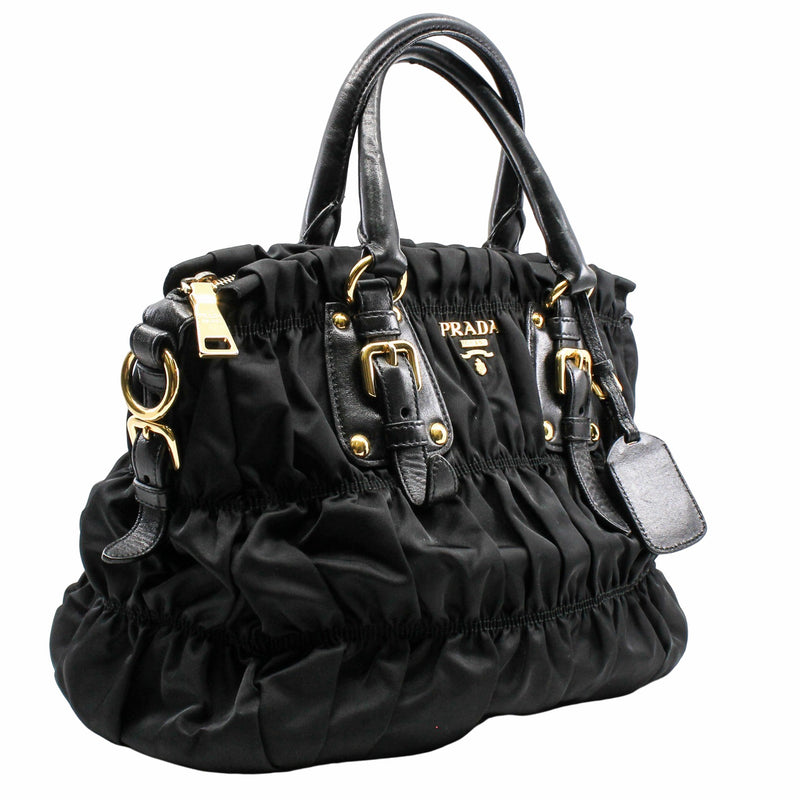 prada tote fabric black - L'UXE LINK