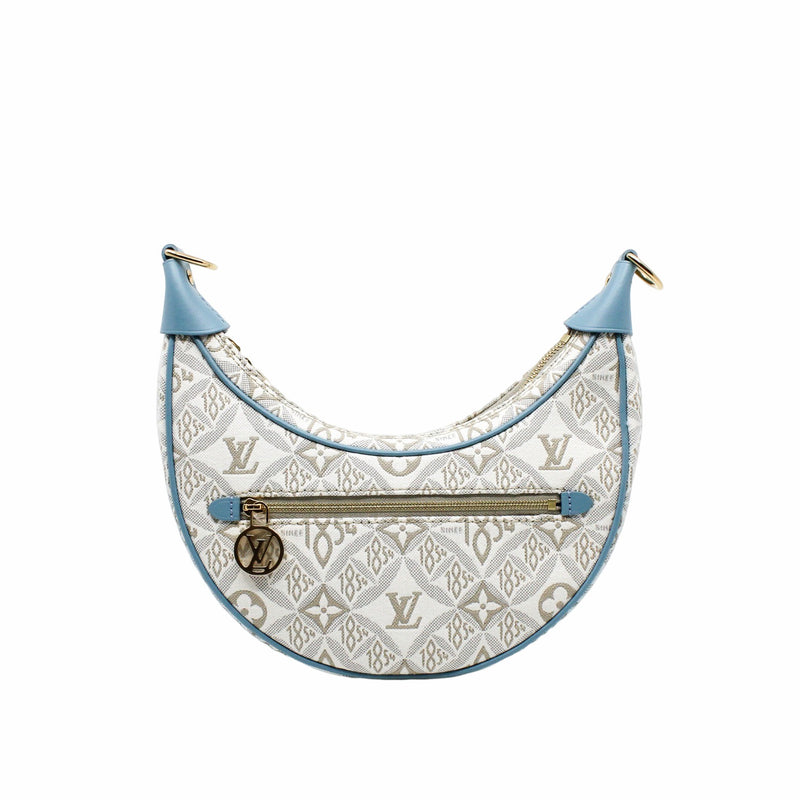 loop   Cowhide-leather trim zippy Blue ghw rrp 3600 - L'UXE LINK
