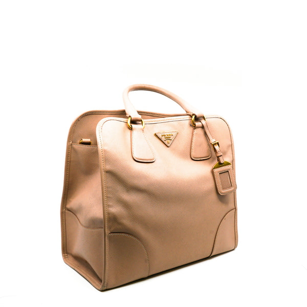 tote in saffiano leather beige color