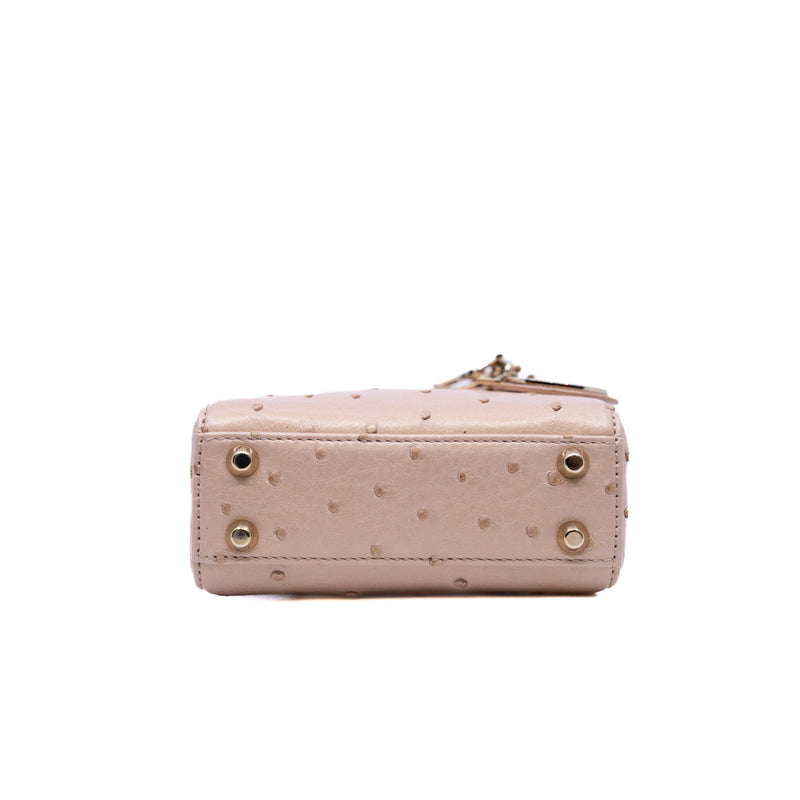 mirco lady in ostrich beige light ghw - L'UXE LINK