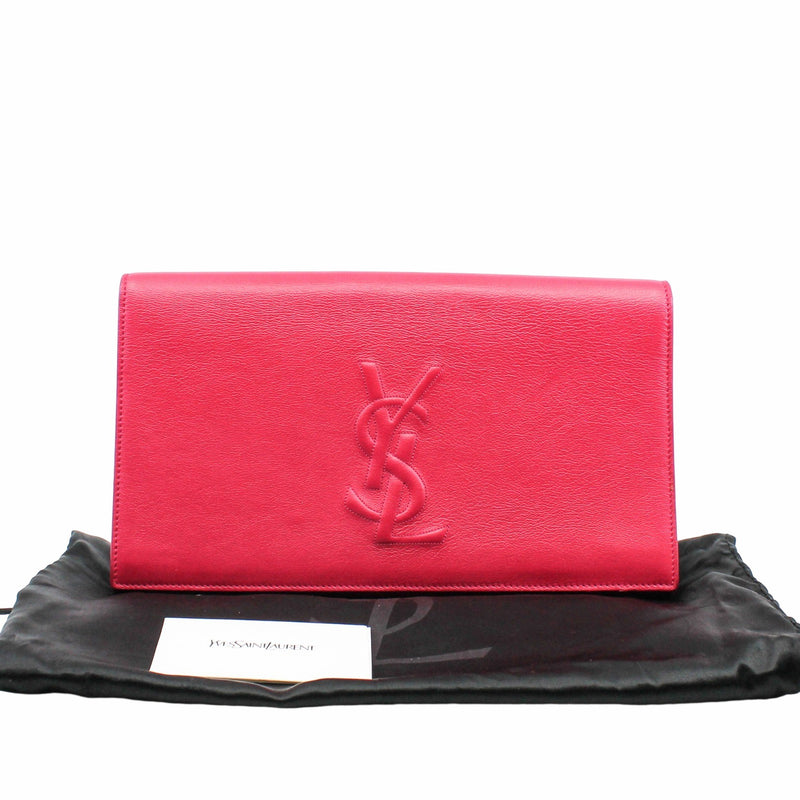clutch leather rosepink  ghw - L'UXE LINK