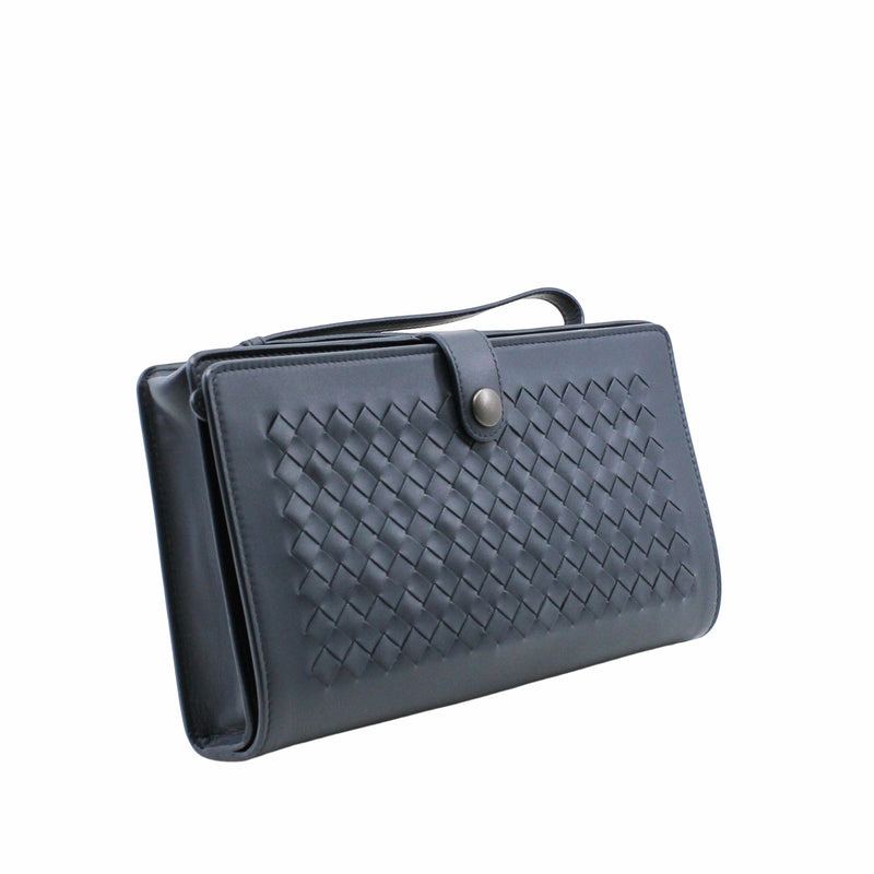 men clutch bag navy phw - L'UXE LINK
