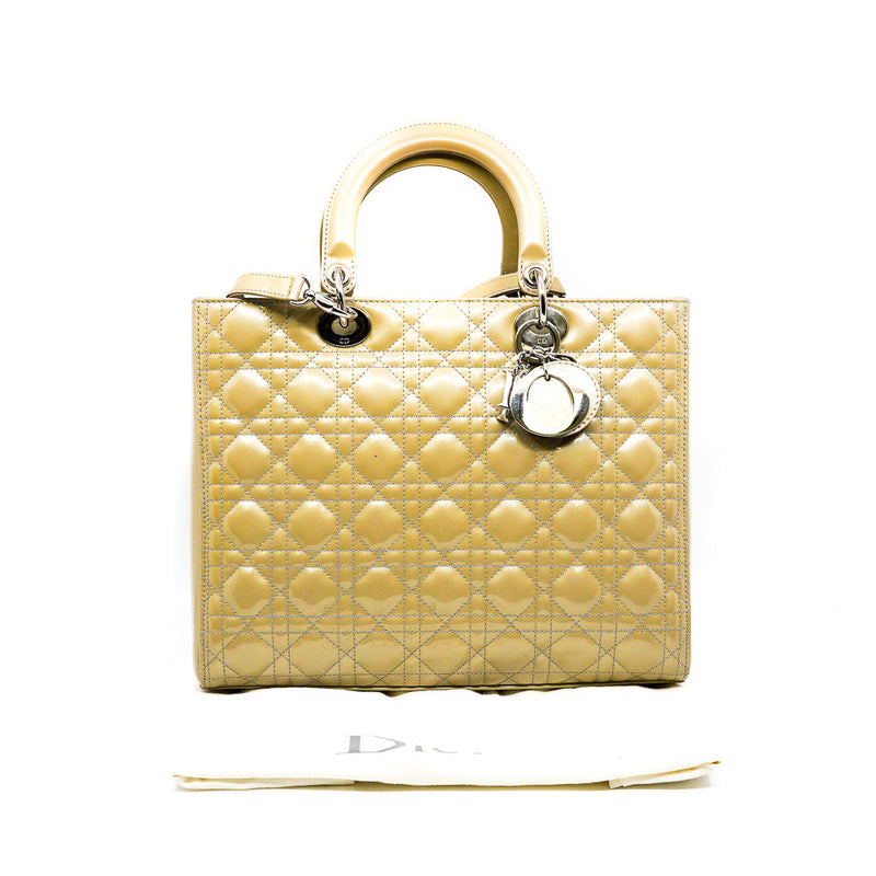 lady dior large patent grey - L'UXE LINK