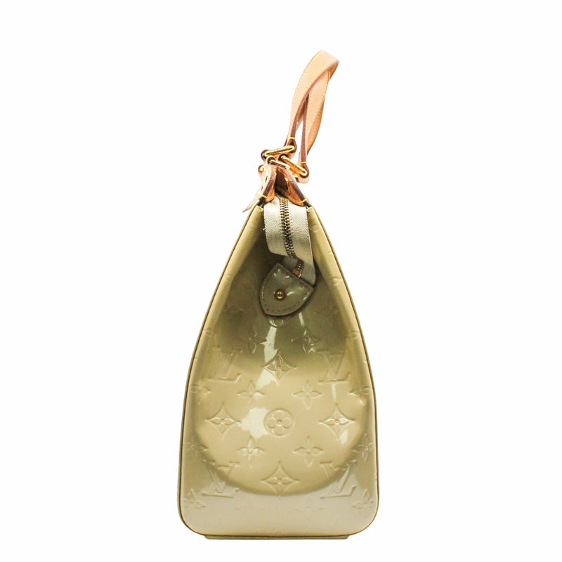 Brea Blanc Corail Monogram Vernis Patent Leather White - L'UXE LINK