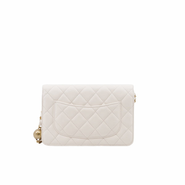 woc lamb skin white  ghw seri 30 - L'UXE LINK