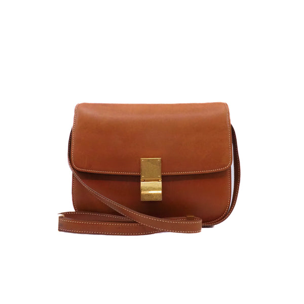 classic box in grossly leather brown ghw - L'UXE LINK