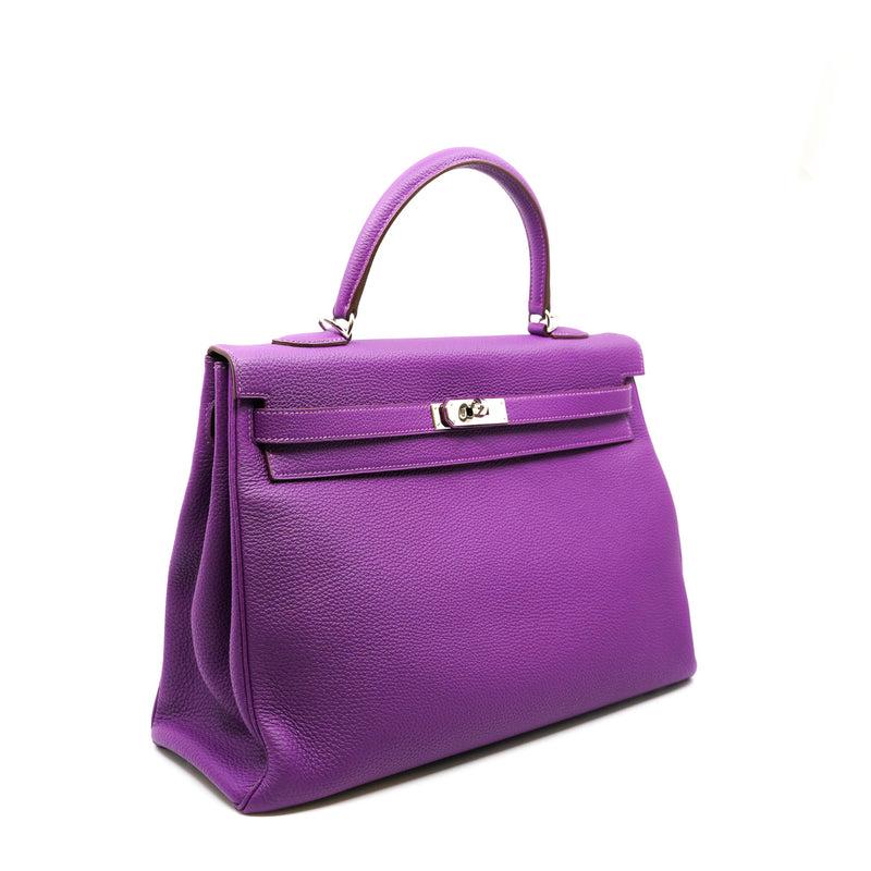 kelly 35cm togo purple phw R stamp - L'UXE LINK