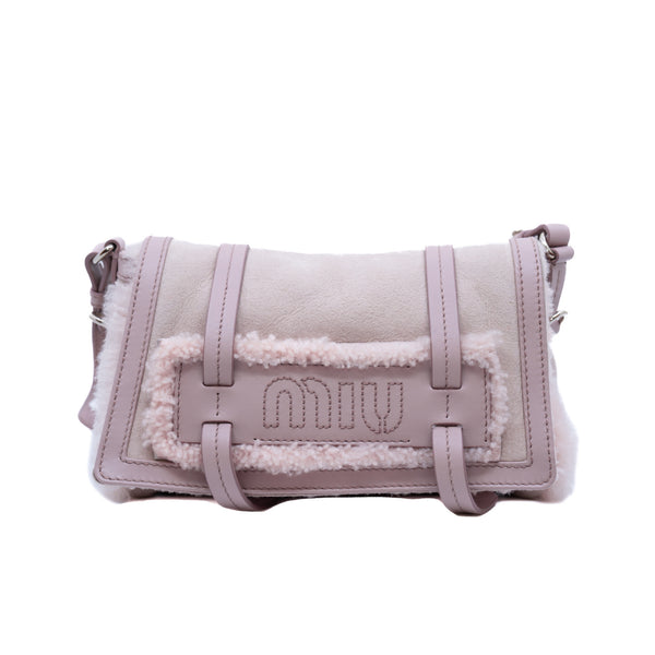 flap bag in fur pink phw - L'UXE LINK