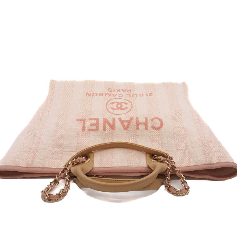 deauville medium tote in fabric pink phw seri 29