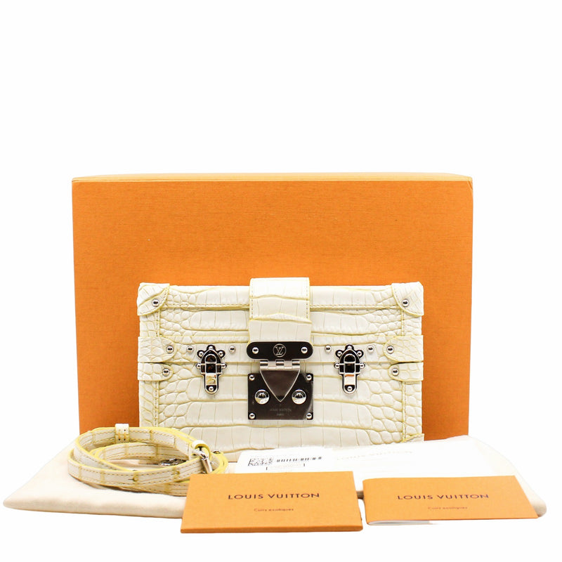 PETITE MALLE CROCODILE mint yellow phw