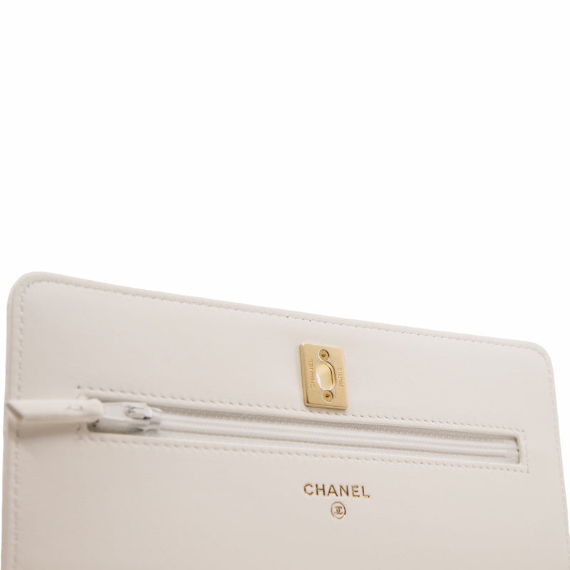 woc lamb skin white  ghw seri 30 - L'UXE LINK