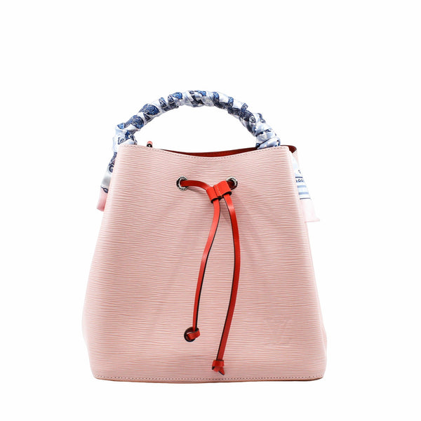 neo noe MM epi pink with twilly - L'UXE LINK