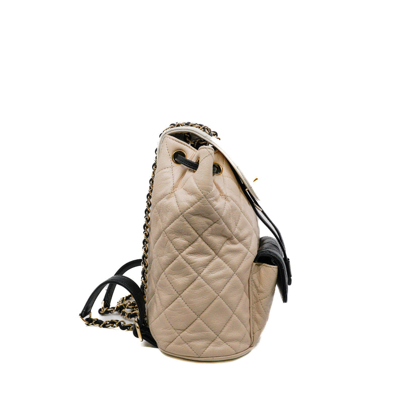 small backpack in calfskin beige/black/white ghw seri 29