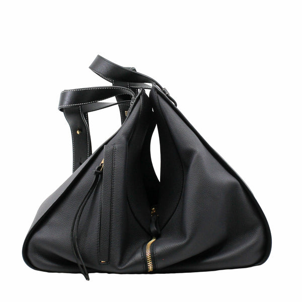 Hammock shoulder bag Small leather navy ghw - L'UXE LINK