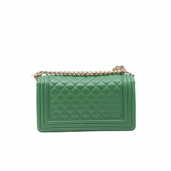 leboy medium lamb skin green  ghw seri 22 - L'UXE LINK