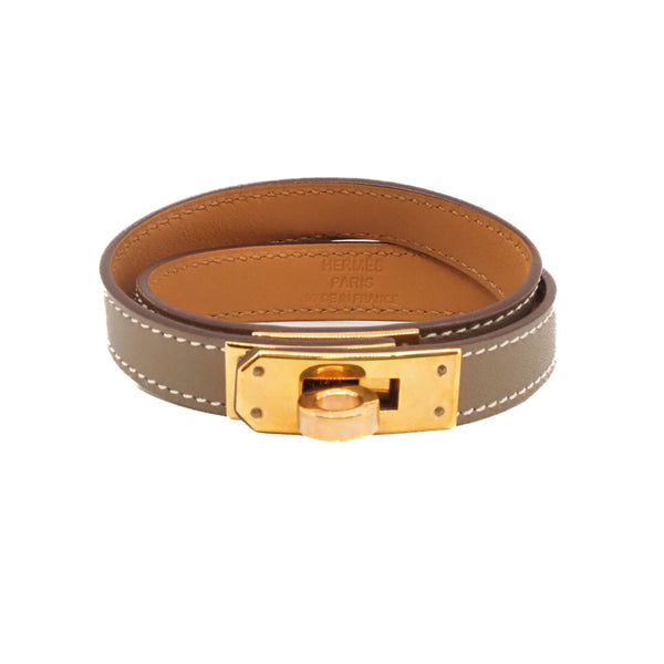 kelly bracelet etoupe ghw double leather