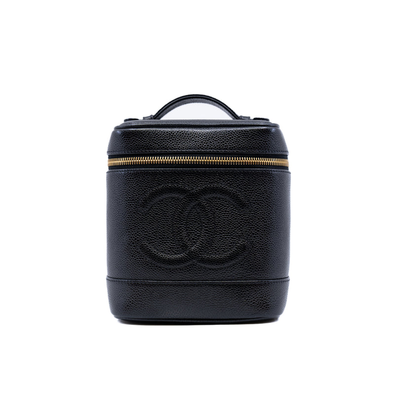 vintage large vanity case with top handle caviar black ghwseri 6 - L'UXE LINK