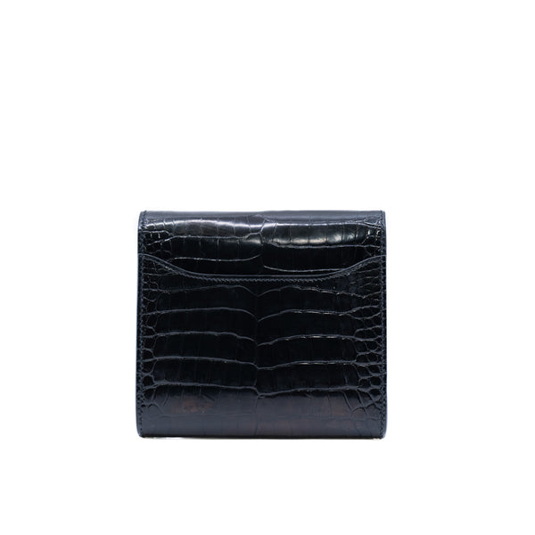 constance compact wallet in CCD black ghw - L'UXE LINK