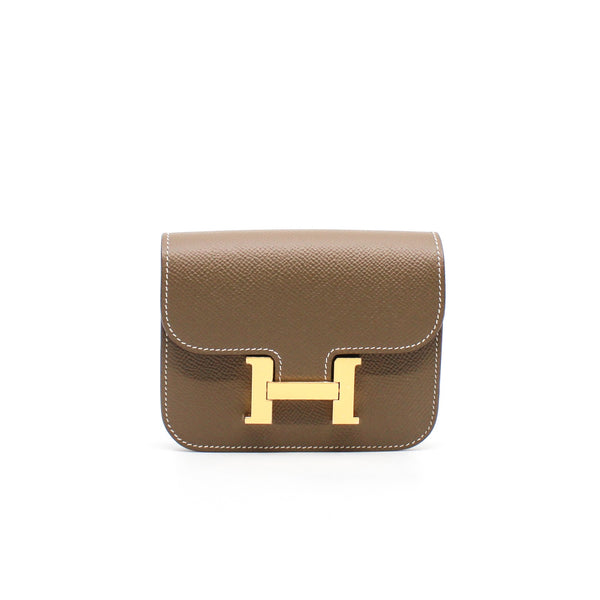constance slim epsom etoupe ghw - L'UXE LINK