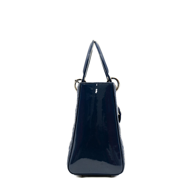 lady dior patent blue phw