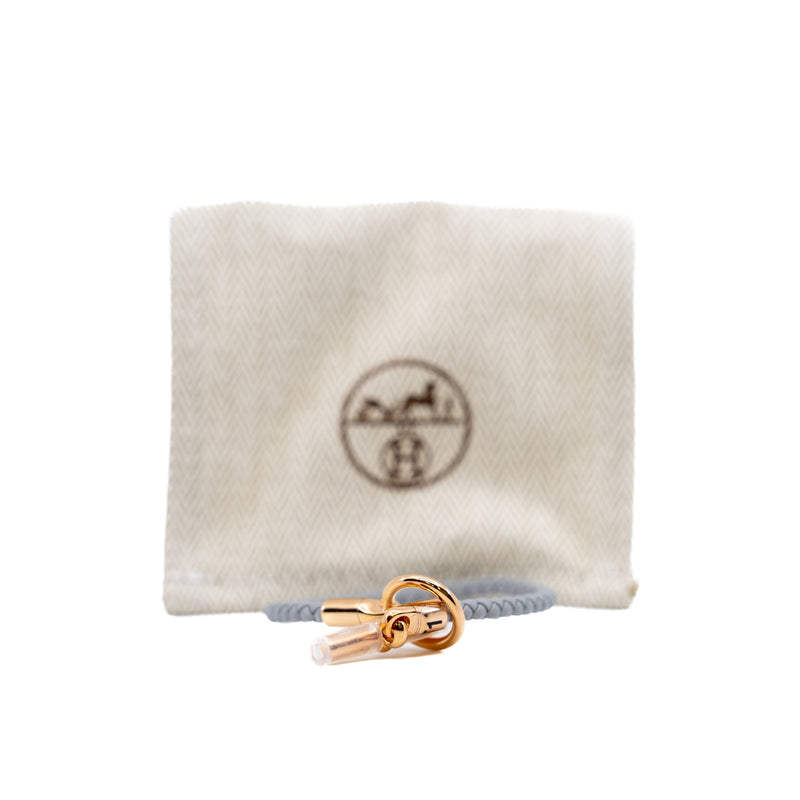 Glenan bracelet in leather grey rghw - L'UXE LINK
