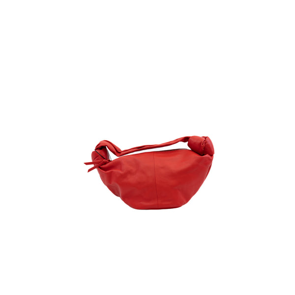 small double knot bag in leather red