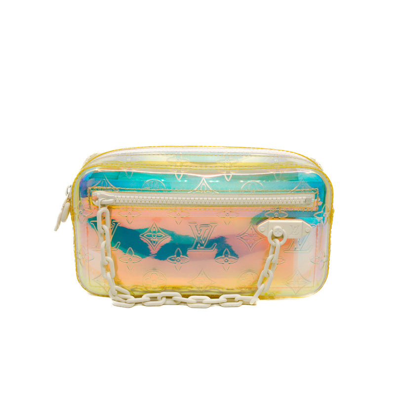 Pochette Volga Iridescent Prism in rainbow pva white phw - L'UXE LINK