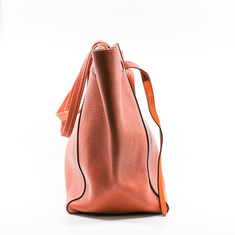 Cabas Phantom Small Soft Grained Calfskin Taupe red - L'UXE LINK