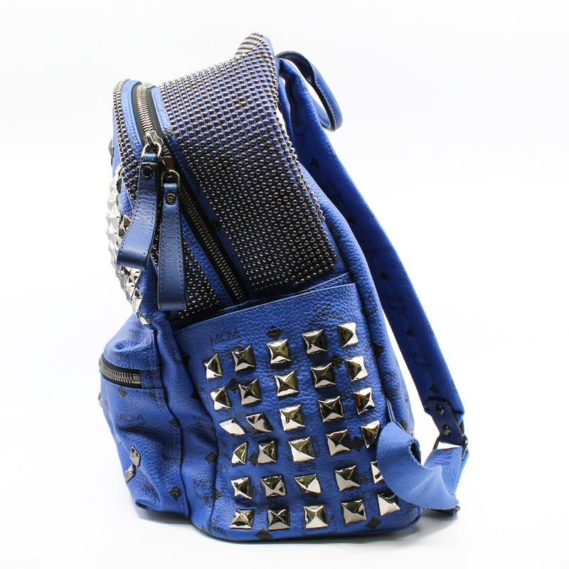 blue medium stud backpack