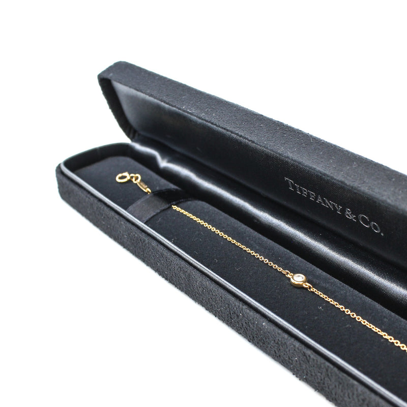 18k yg bracelet one diamond - L'UXE LINK
