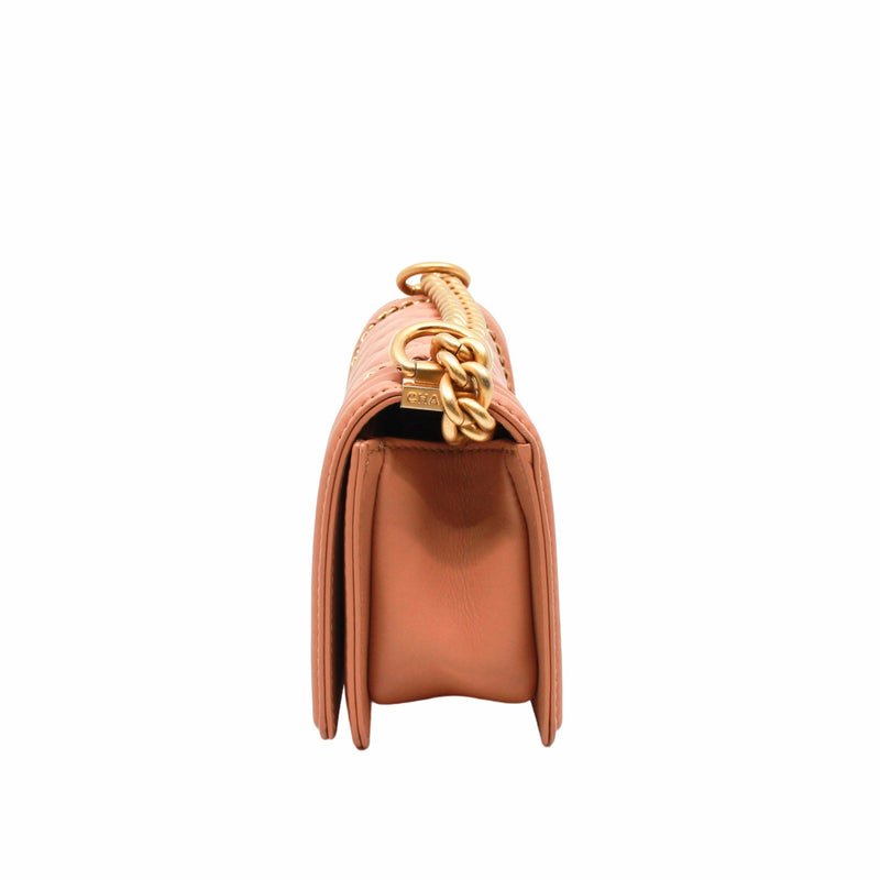 leboy mini with chain line in brown in ghw seri 29