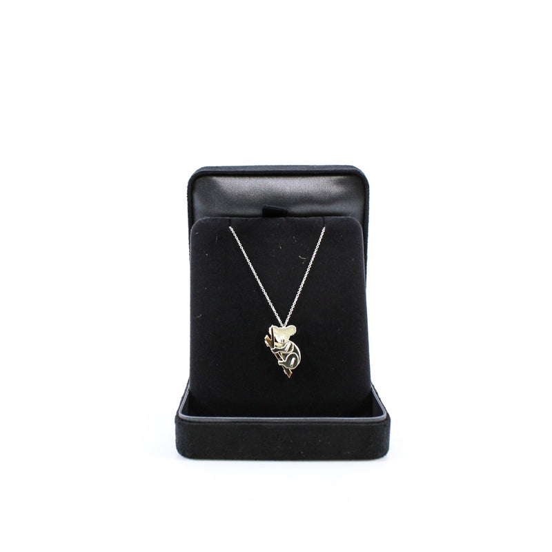 save the wild koala pandent necklace in silver mix rg  rrp925 - L'UXE LINK