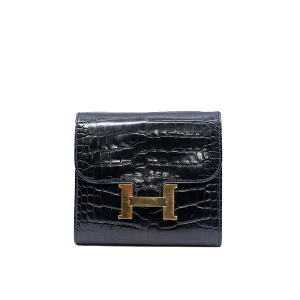 constance compact wallet in CCD black ghw - L'UXE LINK