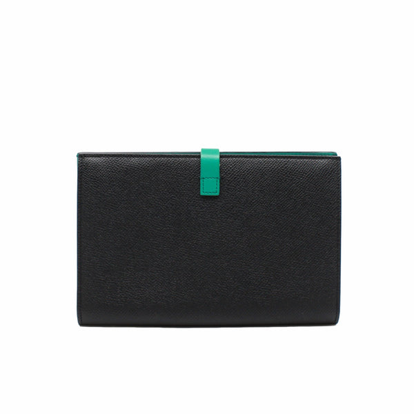 wallet large black mix green ghw - L'UXE LINK