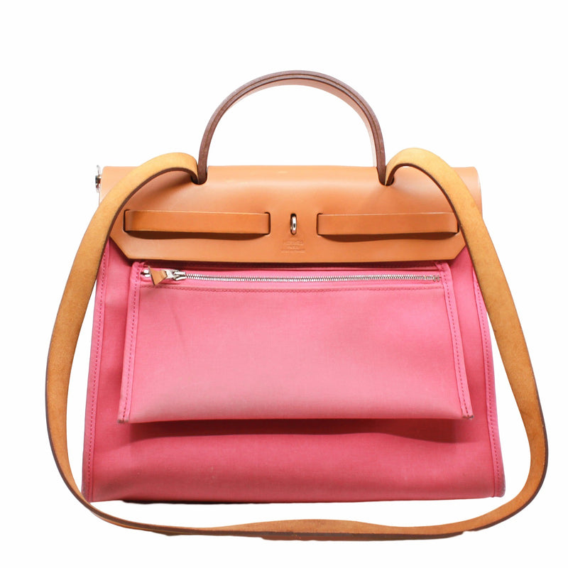 herbag 31cm fabric pink phw - L'UXE LINK