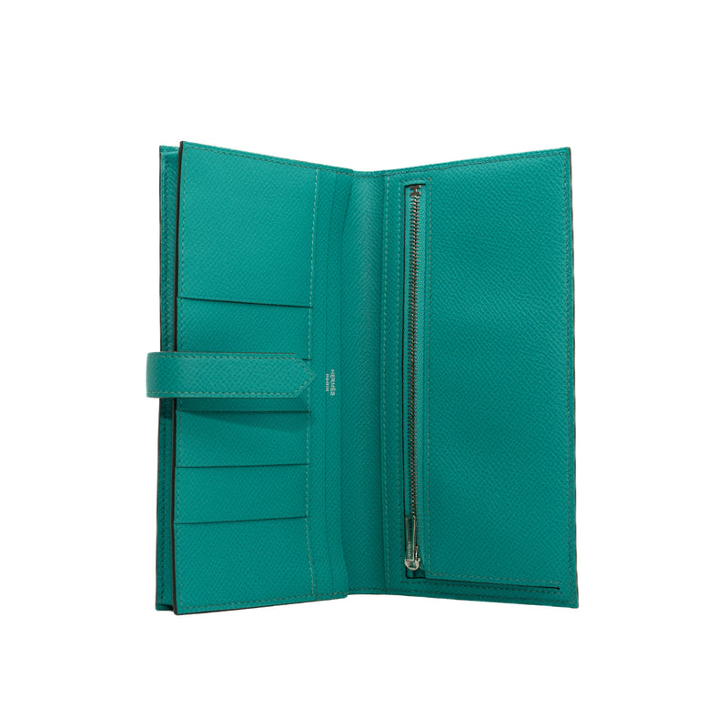 bearn long wallet in epsom U4 green phw D stamp - L'UXE LINK