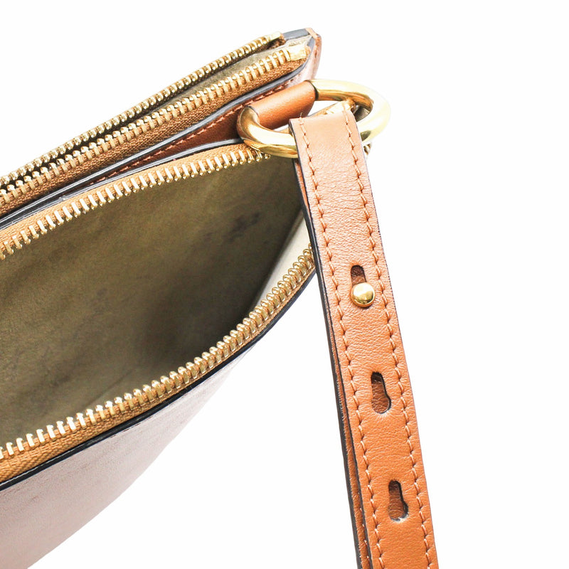 Jane Fringe Bag Small Calfskin Suede Rainbow Patchwork Caramel - L'UXE LINK