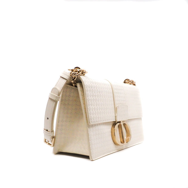 montaigne 30cm white leather