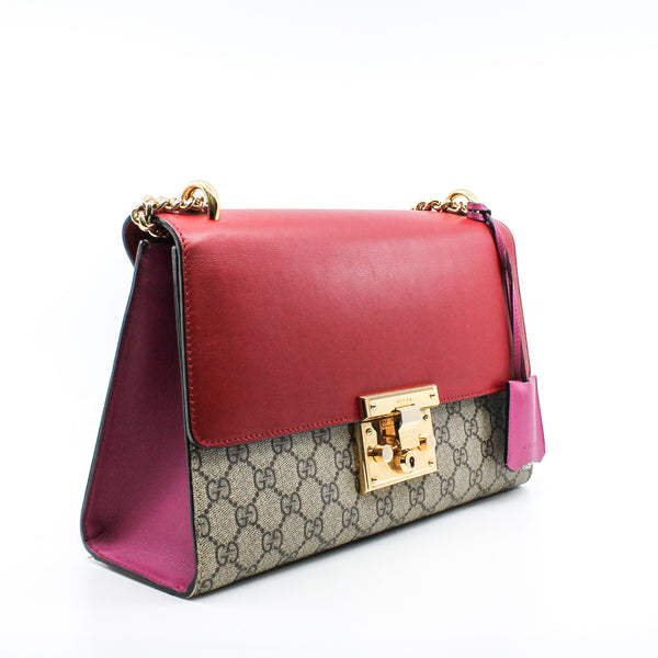 gucci pack lock red mix monogram